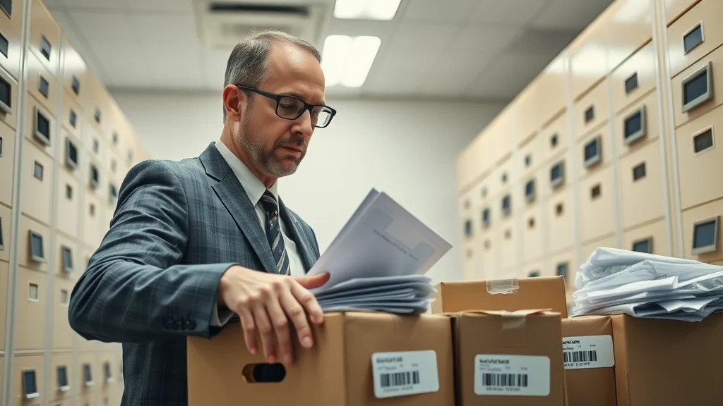 Legal professional securing financial evidence with forensic precision for partnership fraud cases